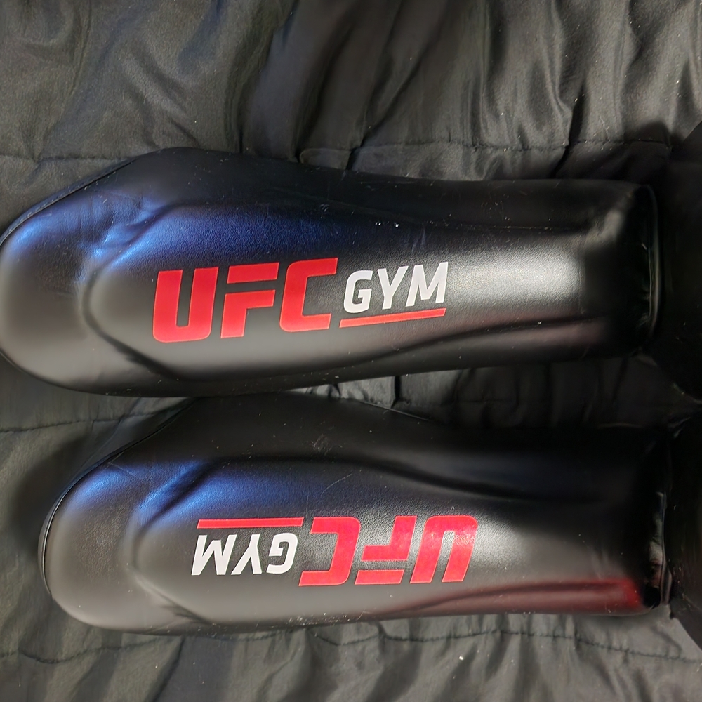 UFC Gym Black and Red Shin Guards